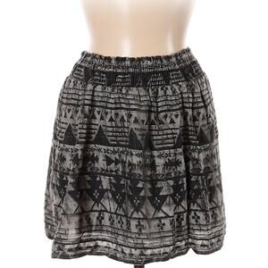Jennyfer black and gray ornamental striped grunge skirt size xs